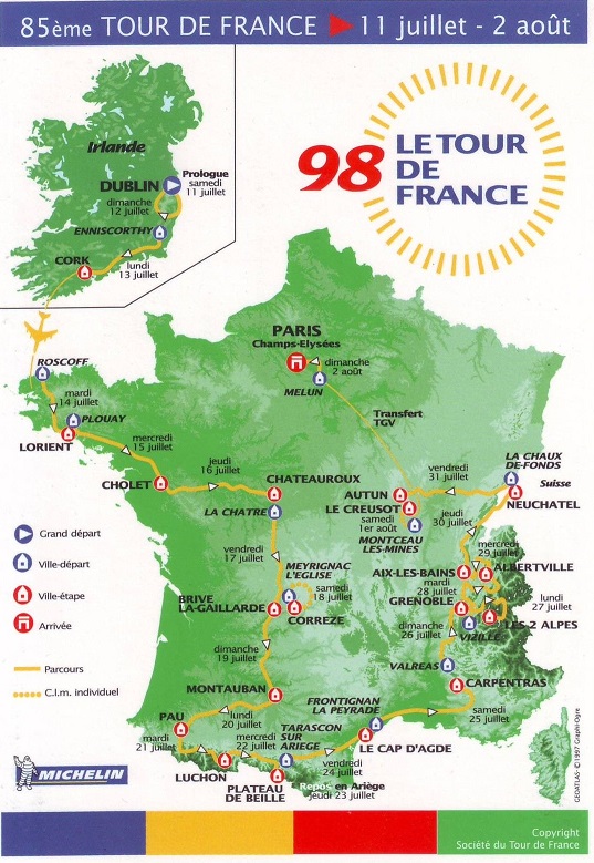 etape du tour 1998 classement